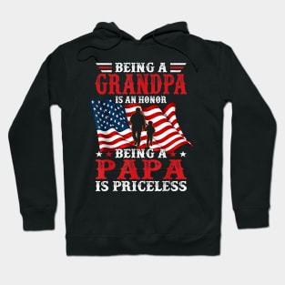 Being Grandpa is an Honor Being Papa is Priceless Father Dad Hoodie